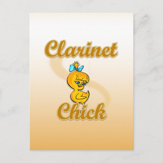 Clarinet Chick Briefkaart (Voorkant)