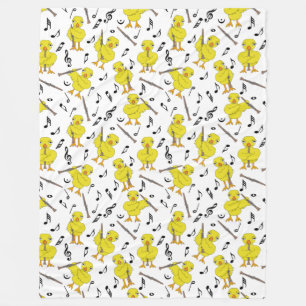 Clarinet Chick Clarinets Muzieknoten Fleece Blank Deken