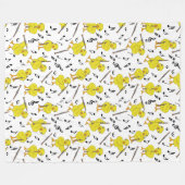 Clarinet Chick Clarinets Muzieknoten Fleece Blank Deken (Voorkant (Horizontaal))