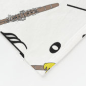 Clarinet Chick Clarinets Muzieknoten Fleece Blank Deken (Hoek)
