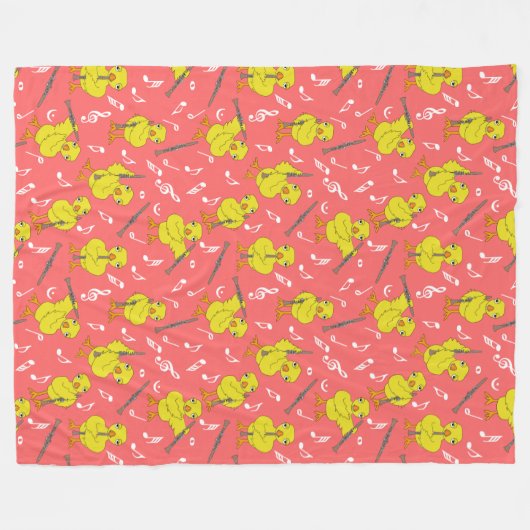 Clarinet Chick Clarinets Muzieknoten Fleece Deken (Voorkant (Horizontaal))