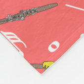 Clarinet Chick Clarinets Muzieknoten Fleece Deken (Hoek)