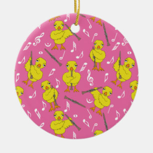 Clarinet Chick Clarinets Muzieknoten Keramisch Ornament