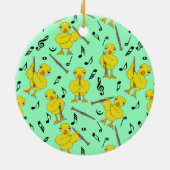 Clarinet Chick Clarinets Muzieknoten Keramisch Ornament (Achterkant)