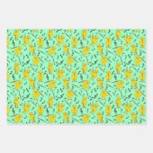 Clarinet Chick Clarinets Muzieknoten Wrapping Pap Inpakpapier Vel (Voorkant 3)