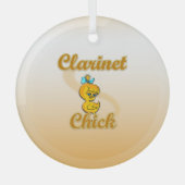 Clarinet Chick Glas Ornament (Voorkant)