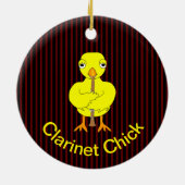 Clarinet Chick Keramisch Ornament (Achterkant)