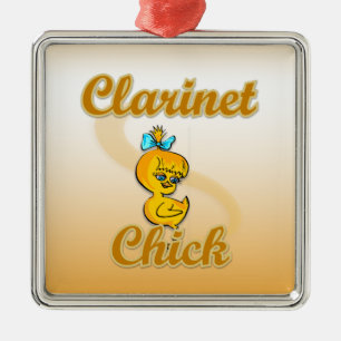 Clarinet Chick Metalen Ornament
