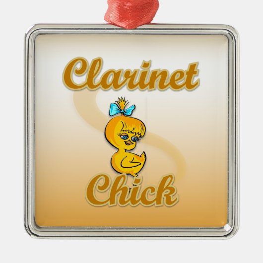Clarinet Chick Metalen Ornament (Voorkant)
