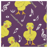 Clarinet Chick Muzieknoten Stof (Close Up)