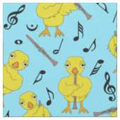 Clarinet Chick Muzieknoten Stof (Close Up)