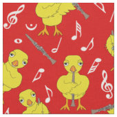 Clarinet Chick Muzieknoten Stof (Close Up)