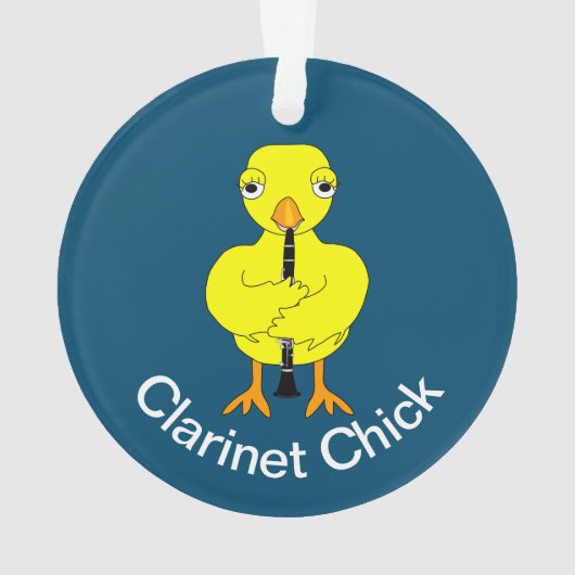 Clarinet Chick Ornament (achterkant)