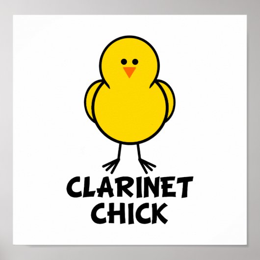 Clarinet Chick Poster (Voorkant)