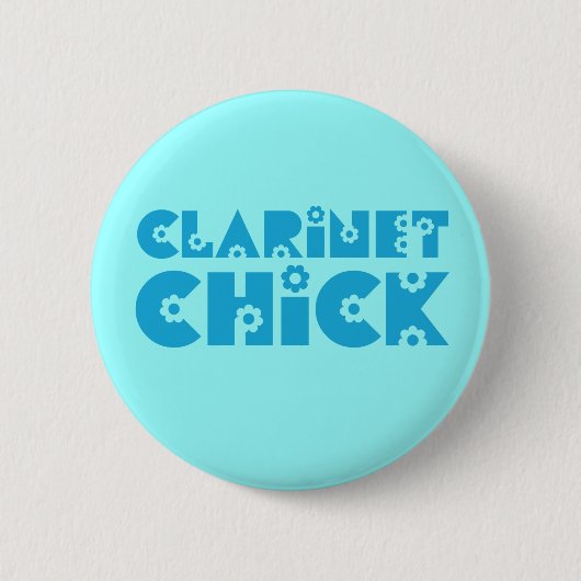 Clarinet Chick Ronde Button 5,7 Cm (Voorkant)