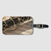 Clarinet Closeup Bagagelabel (Voorkant (horizontaal))