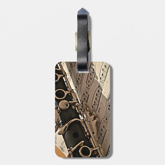 Clarinet Closeup Bagagelabel (Achterkant verticaal)