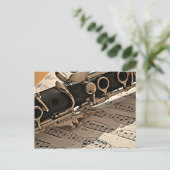 Clarinet Closeup Briefkaart (Staand voorkant)