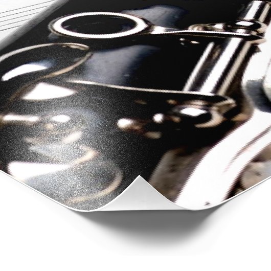 Clarinet closeup foto afdruk (Hoek)