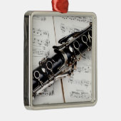 Clarinet closeup foto metalen ornament (Rechts)