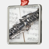 Clarinet closeup foto metalen ornament (Links)