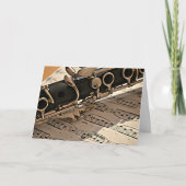 Clarinet closeup kaart (Voorkant)