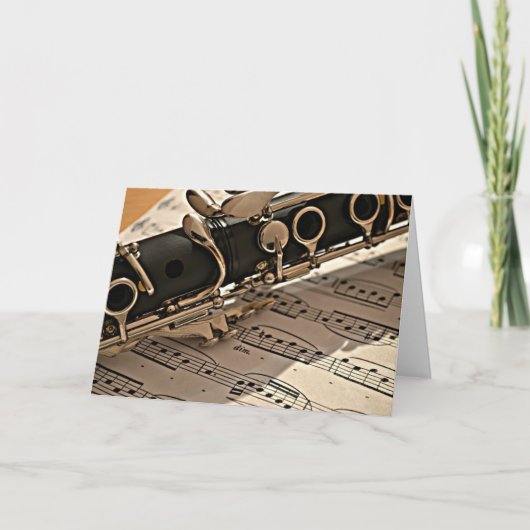 Clarinet closeup kaart (Voorkant)