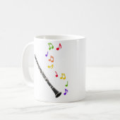 Clarinet Colorful Music Lefthand Koffiemok (Voorkant links)