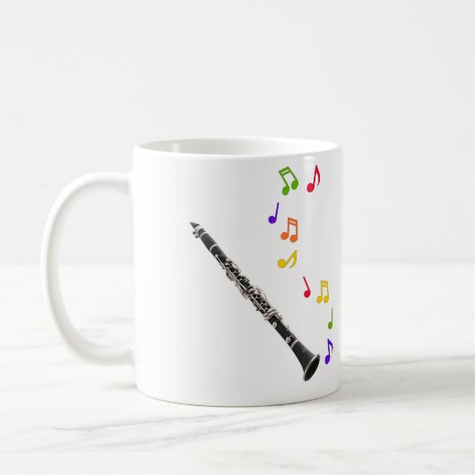 Clarinet Colorful Music Lefthand Koffiemok (Links)