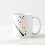 Clarinet Colorful Music Righthand Koffiemok<br><div class="desc">Solo of in concert,  de klarinet kleurt de muziek prachtig!</div>
