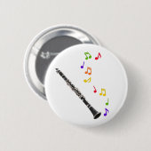 Clarinet Colorful Music Ronde Button 5,7 Cm (Voorkant /achterkant)