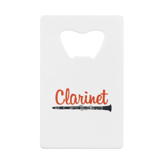 Clarinet Creditkaart Flessenopener (Voorkant)