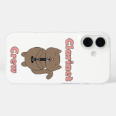Clarinet Crew Brown Cat Pink Case-Mate iPhone Case (Achterkant (horizontaal))