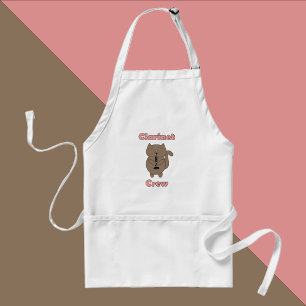 Clarinet Crew Pink Cat Brown Standaard Schort