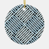 Clarinet Crosshatch Keramisch Ornament (Voorkant)