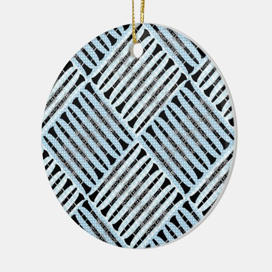 Clarinet Crosshatch Keramisch Ornament (Links)