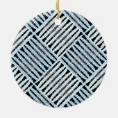 Clarinet Crosshatch Keramisch Ornament (Achterkant)