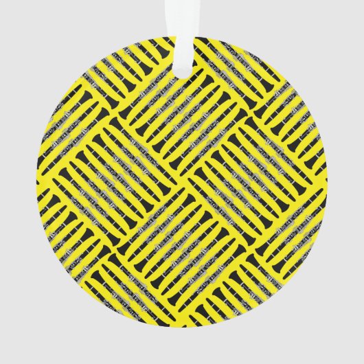 Clarinet Crosshatch Ornament (achterkant)