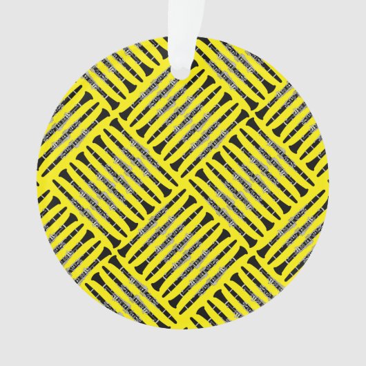 Clarinet Crosshatch Ornament (voorkant)