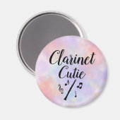 Clarinet Cutie Waterverf Music Magnet (Voorkant / Achterkant)