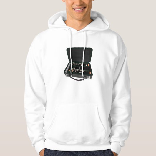 Clarinet Disassembled Inside a Suitcase Hoodie (Voorkant)