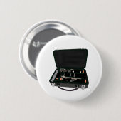 Clarinet Disassembled Inside a Suitcase Ronde Button 5,7 Cm (Voorkant /achterkant)