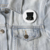 Clarinet Disassembled Inside a Suitcase Ronde Button 5,7 Cm (In situ)
