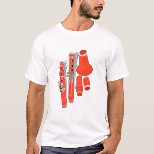 Clarinet Disassembled T-shirt (Voorkant)