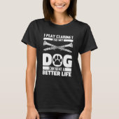 Clarinet Dog - Woodwind Instrument Clarinetist T-shirt (Voorkant)