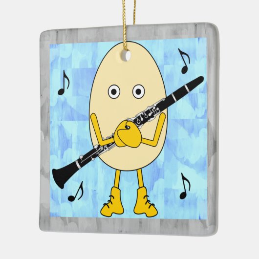Clarinet Egghead Keramisch Ornament (Links)