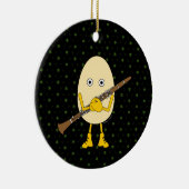 Clarinet Egghead Keramisch Ornament (Rechts)