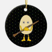 Clarinet Egghead Keramisch Ornament (Voorkant)