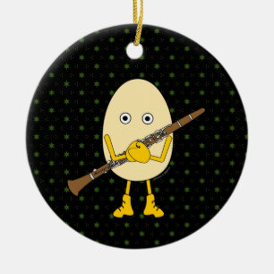 Clarinet Egghead Keramisch Ornament