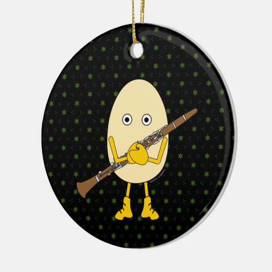 Clarinet Egghead Keramisch Ornament (Links)